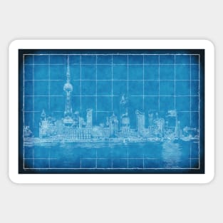 Shanghai Blueprint Sticker